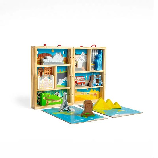 Bigjigs Toys Ensemble de jeu en bois pour voyageurs
