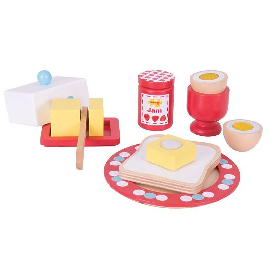 Bigjigs Toys Ensemble de Petit-Déjeuner en Bois