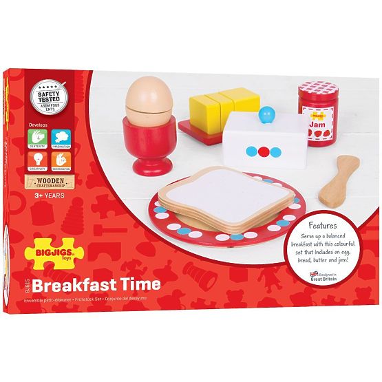 Bigjigs Toys Ensemble de Petit-Déjeuner en Bois