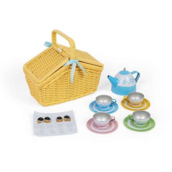 Bigjigs Toys Ensemble de pique-nique dans un panier