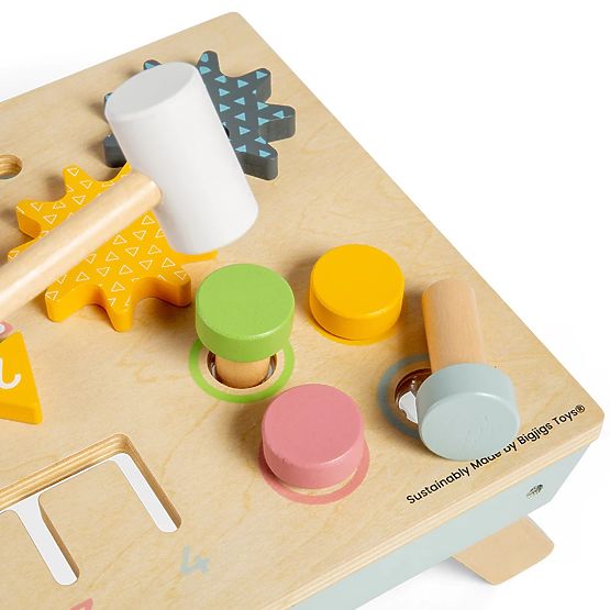 Bigjigs Toys établi avec marteau en bois