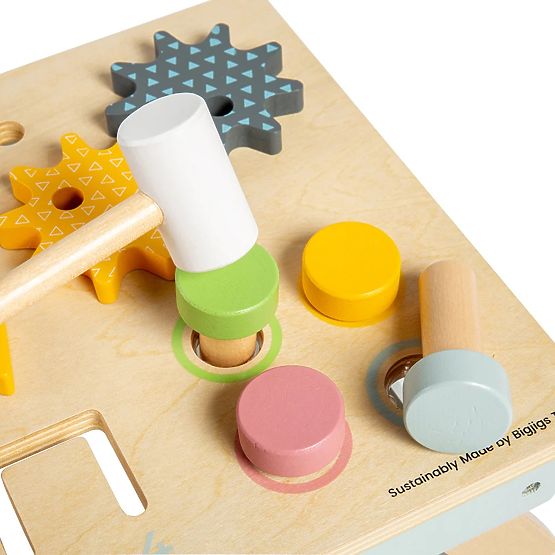 Bigjigs Toys établi avec marteau en bois