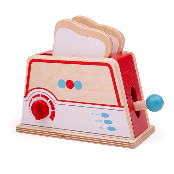 Bigjigs Toys Grille-pain en bois à pois