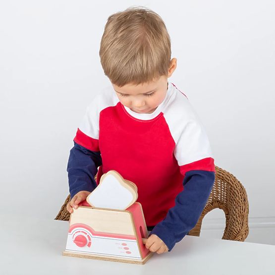 Bigjigs Toys Grille-pain en bois rose