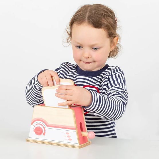 Bigjigs Toys Grille-pain en bois rose