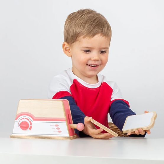 Bigjigs Toys Grille-pain en bois rose