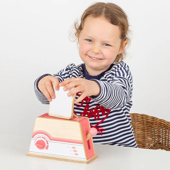 Bigjigs Toys Grille-pain en bois rose