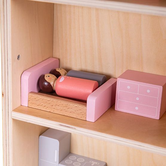Bigjigs Toys Maison de poupée pliable avec accessoires