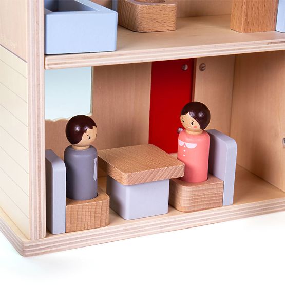Bigjigs Toys Maison de poupée pliable avec accessoires