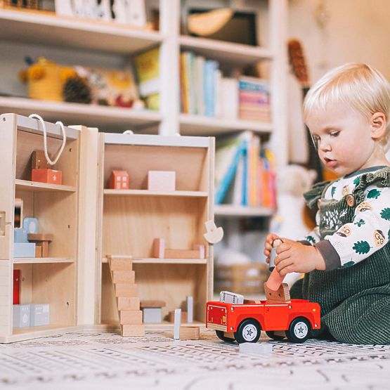Bigjigs Toys Maison de poupée pliable avec accessoires