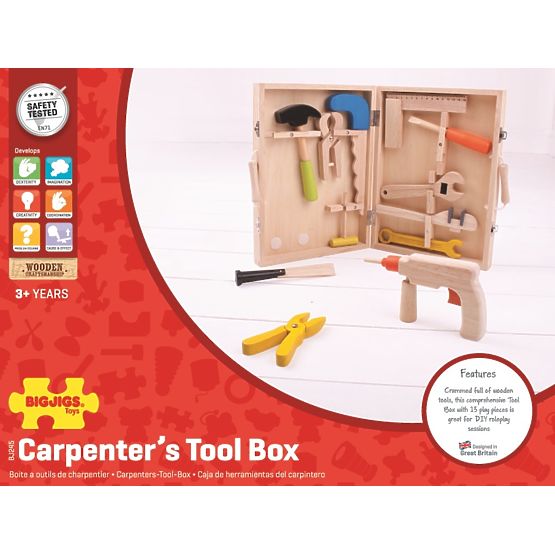 Bigjigs Toys Mallette à outils en bois