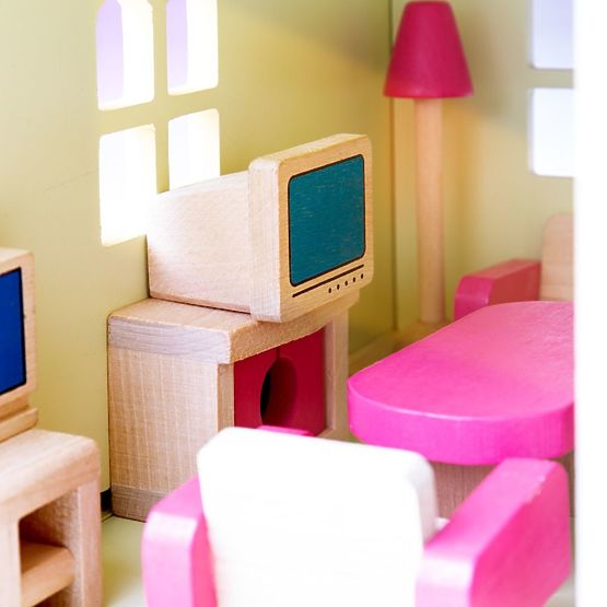 Bigjigs Toys Meubles de maison de poupée en bois