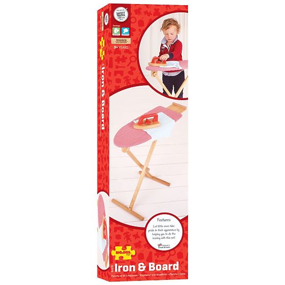 Bigjigs Toys Planche à repasser en bois avec fer - emballage endommagé