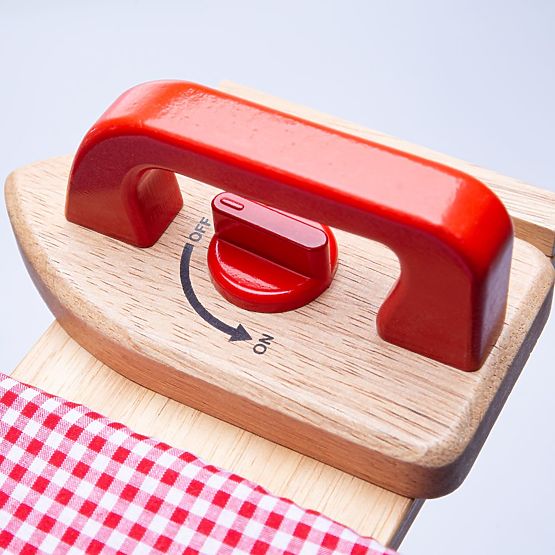 Bigjigs Toys Planche à repasser en bois avec fer - emballage endommagé