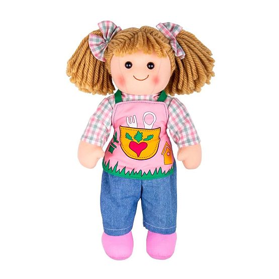 Bigjigs Toys Poupée en Tissu Elsie 34cm