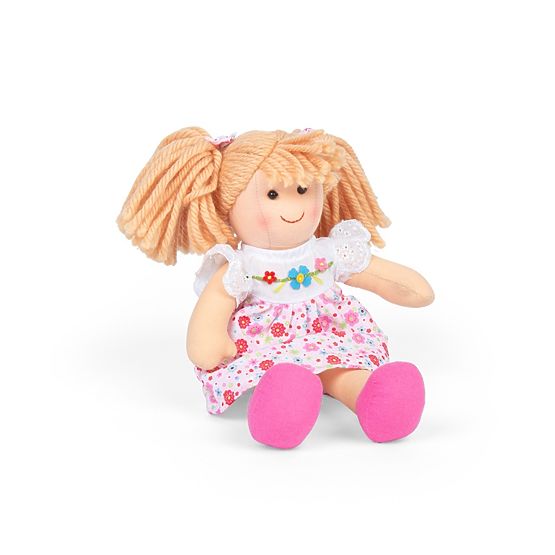 Bigjigs Toys Poupée en Tissu Georgia - petite 25 cm