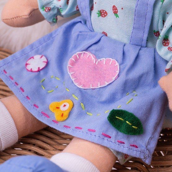 Bigjigs Toys Poupée en Tissu Grace 28 cm