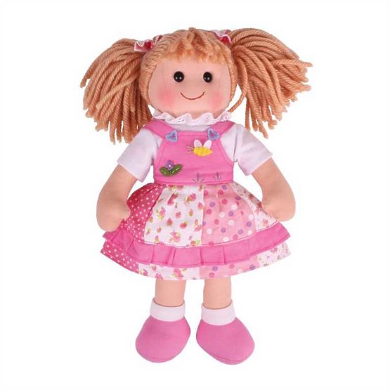 Bigjigs Toys Poupée en tissu Hayley 34 cm