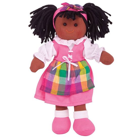 Bigjigs Toys Poupée en Tissu Jessika 28 cm