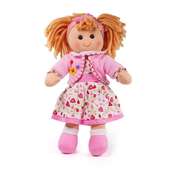 Bigjigs Toys Poupée en Tissu Kelly 34 cm