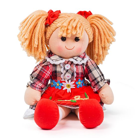 Bigjigs Toys Poupée en tissu Mandie 34 cm