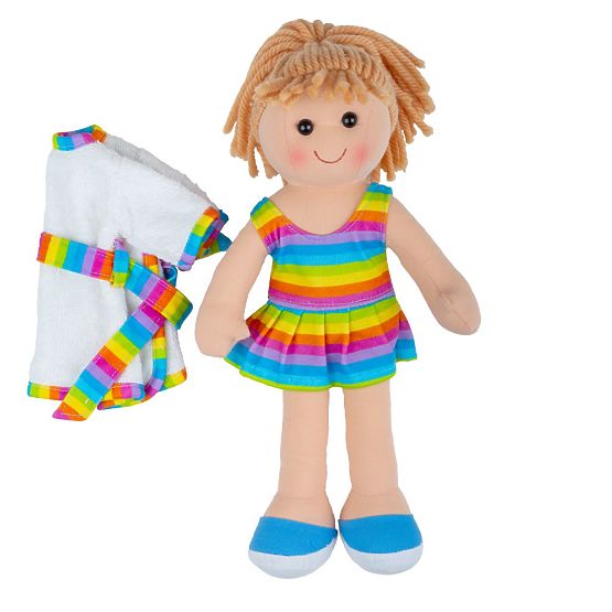 Bigjigs Toys Poupée en tissu Michelle 34 cm