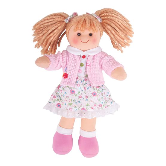Bigjigs Toys Poupée en Tissu Poppy 28 cm