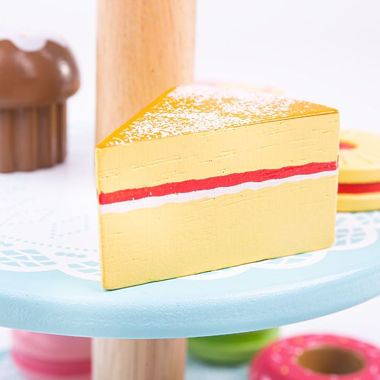 Bigjigs Toys Présentoir avec petits gâteaux