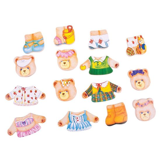 Bigjigs Toys Puzzle d'habillage de famille d'ours