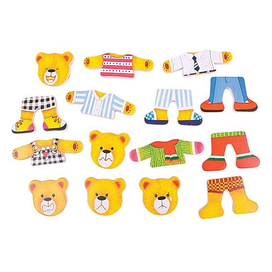 Bigjigs Toys Puzzle d'habillage de famille d'ours