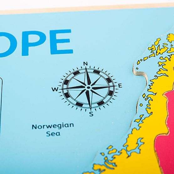 Bigjigs Toys Puzzle en bois carte de l'Europe 25 pièces