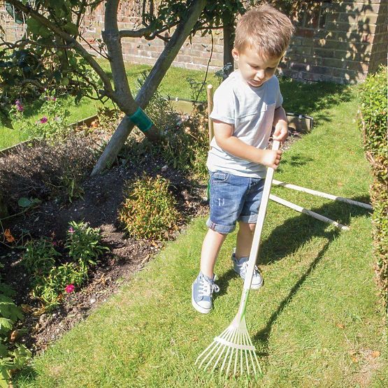 Bigjigs Toys Râteau de jardin à feuilles vertes