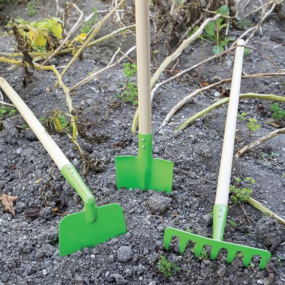 Bigjigs Toys Râteau de jardin vert