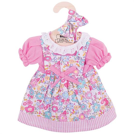 Bigjigs Toys Robe fleurie rose pour poupée 38 cm