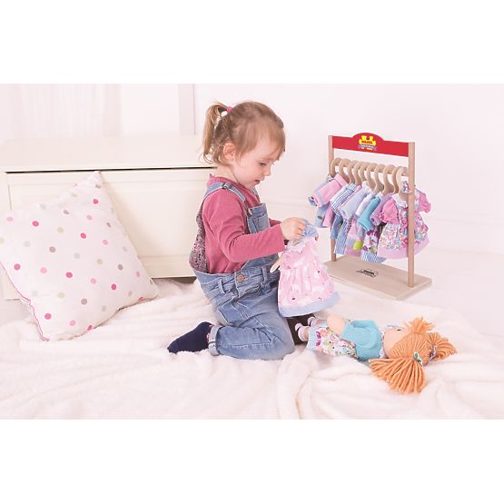 Bigjigs Toys Robe turquoise avec pull pour poupée 38 cm