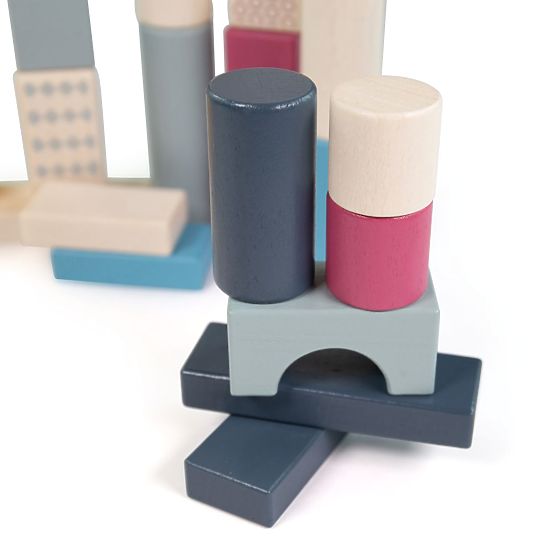 Bigjigs Toys Seau avec 50 blocs