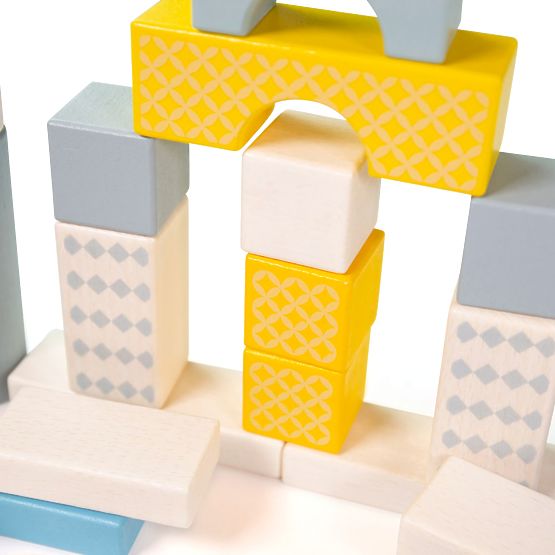 Bigjigs Toys Seau avec 50 blocs