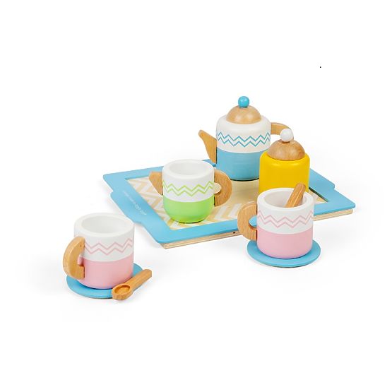 Bigjigs Toys Service à thé avec plateau