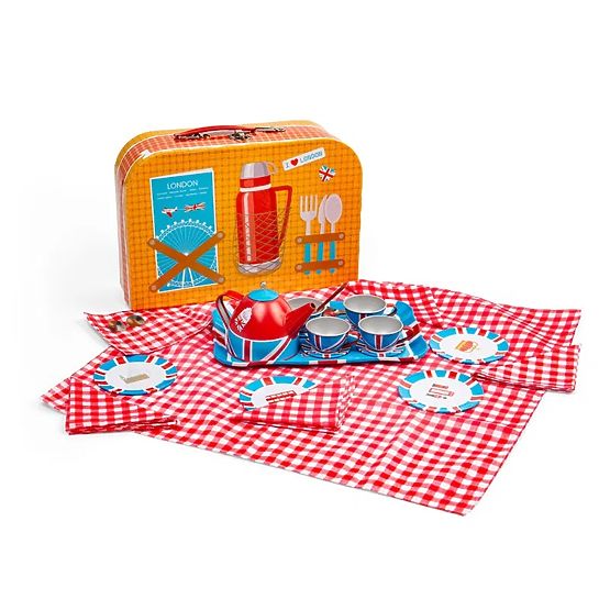 Bigjigs Toys Service à thé dans une valise Londres