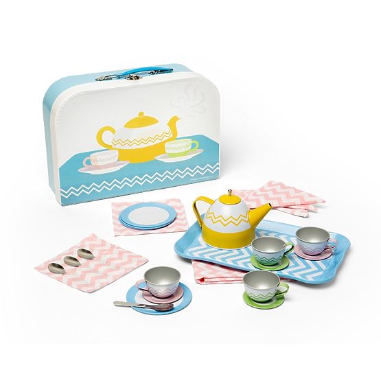 Bigjigs Toys Service à thé dans une valise