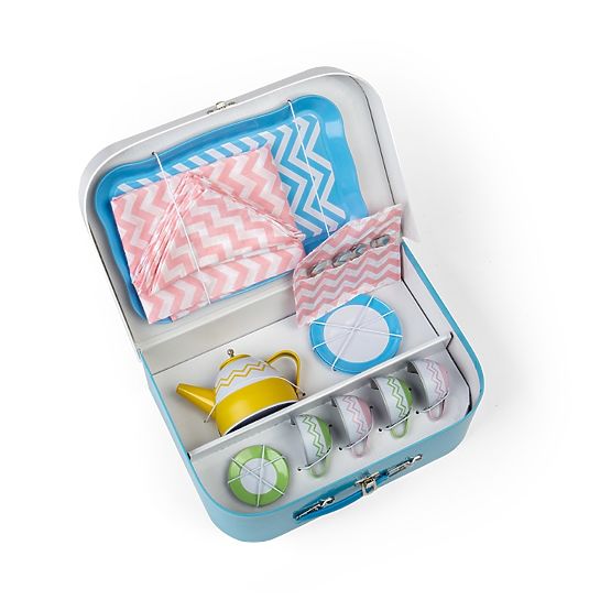 Bigjigs Toys Service à thé dans une valise