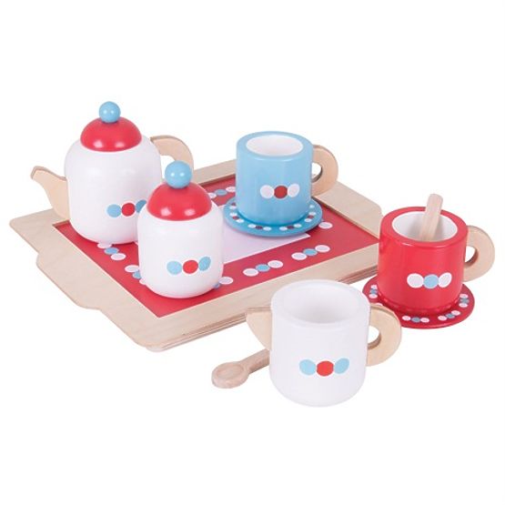 Bigjigs Toys Service à thé à pois