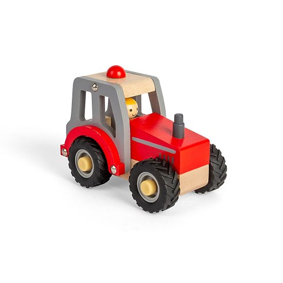 Bigjigs Toys Tracteur rouge