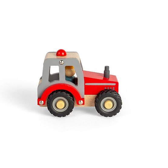 Bigjigs Toys Tracteur rouge