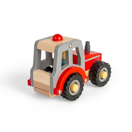 Bigjigs Toys Tracteur rouge