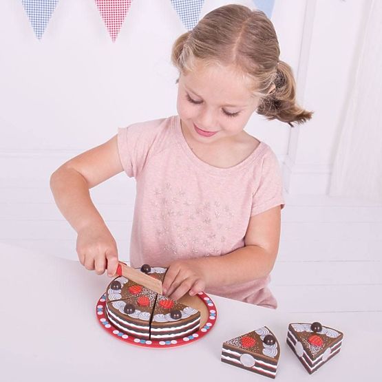 Bigjigs Toys Trancher le gâteau au chocolat