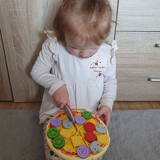 Bigjigs Toys Trancheuse à pizza en bois