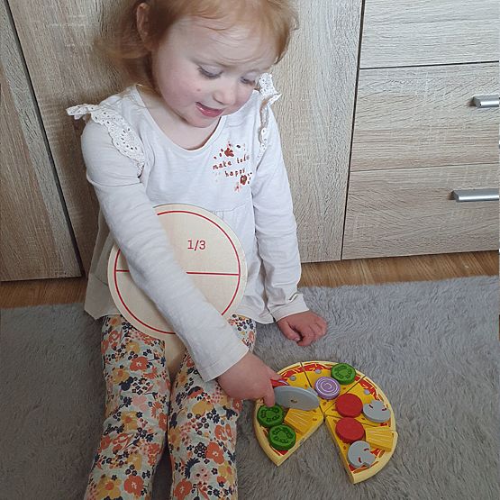 Bigjigs Toys Trancheuse à pizza en bois