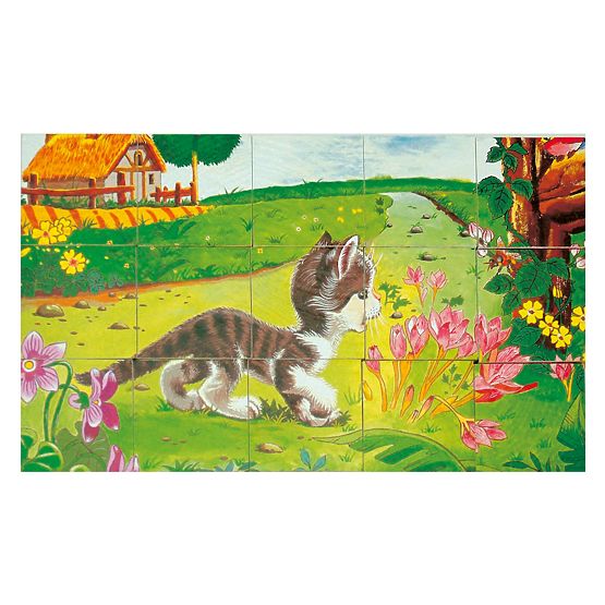 Bino Cubes en bois avec images d'animaux domestiques 15 pièces