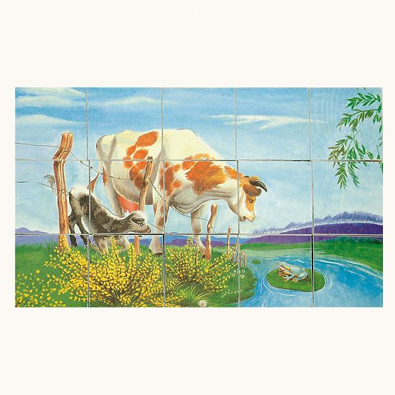 Bino Cubes en bois avec images d'animaux domestiques 15 pièces